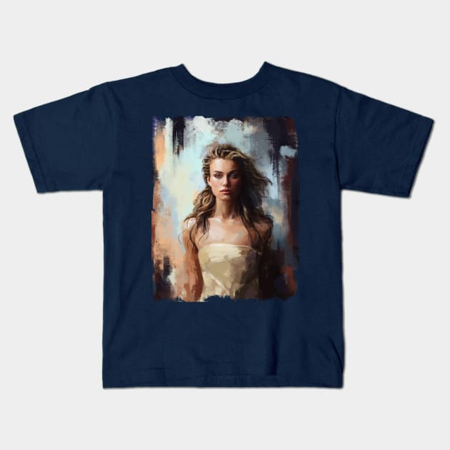 Keira Knightley artwork Kids T-Shirt by irenkonst